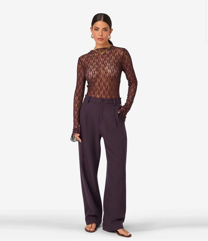 Peria pantalon Ibana aubergine