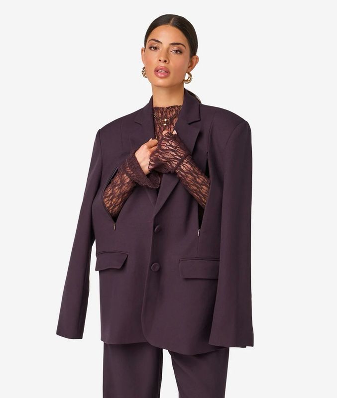 Jami Blazer Ibana aubergine