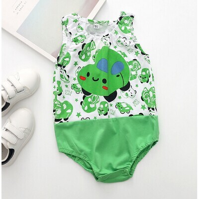 Baby Boys' Active Print Sleeveless Bodysuit Green