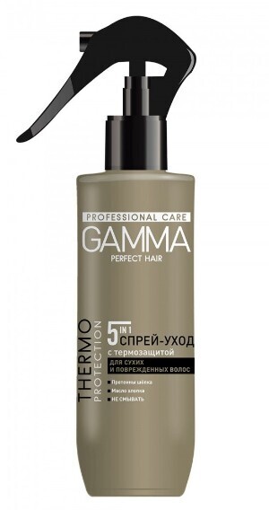 Спрей-уход для сухих и повреждённых волос GAMMA Perfect Hair с термозащитой, 250мл