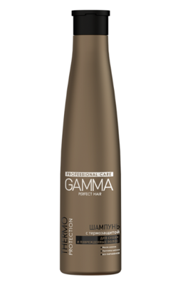 Шампунь GAMMA PERFECT HAIR с термозащитой для сухих и поврежденных волос, 350мл