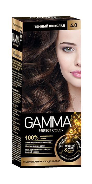 Краска для волос "GAMMA Perfect color" тёмный шоколад, 4.0