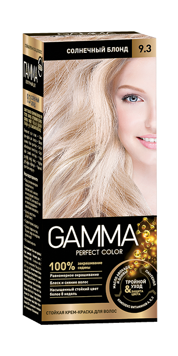 Краска для волос "GAMMA Perfect color" солнечный блонд, 9.3