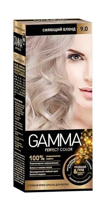 Краска для волос "GAMMA Perfect color" сияющий блонд, 9.0