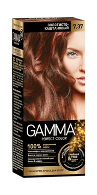 Краска для волос "GAMMA Perfect color" золотисто-каштановый, 7.37