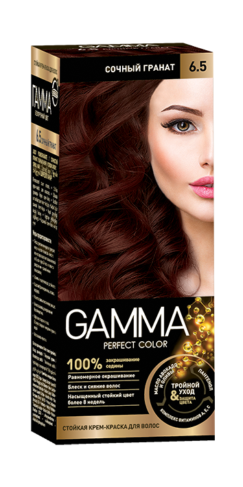 Краска для волос "GAMMA Perfect color" сочный гранат, 6.5