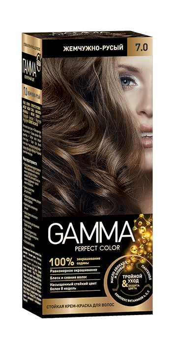 Краска для волос "GAMMA Perfect color" жемчужно-русый, 7.0