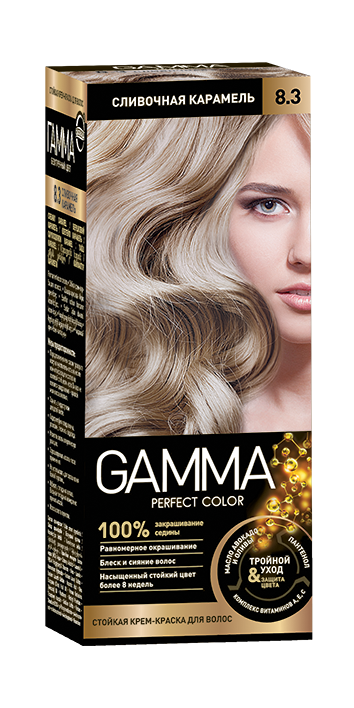 Краска для волос "GAMMA Perfect color" сливочная карамель, 8.3