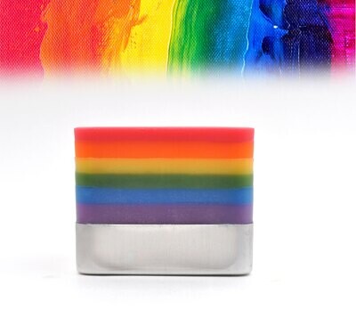 Rainbow Square Spiral Candle
