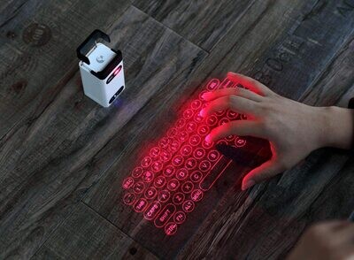 AGS World&#39;s Most Advanced Wireless Laser Projection Bluetooth Virtual Keyboard &amp; Mouse for iPhone, Ipad, Smartphone and Tablets