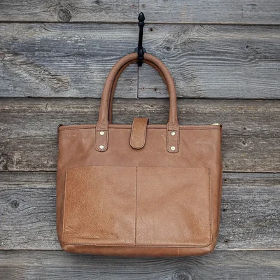 Peoria Leather Handbag - Camel