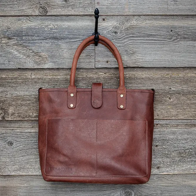Peoria Leather Handbag - Whiskey