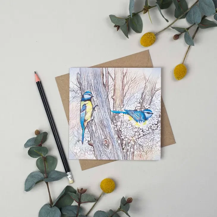 Bluetit Greeting Card