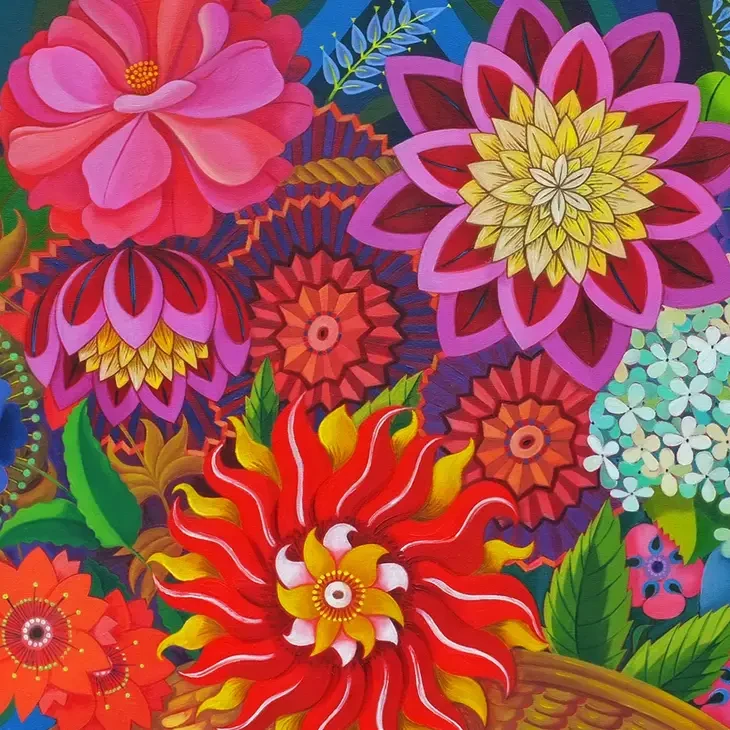 Bright Blooms Greeting Card