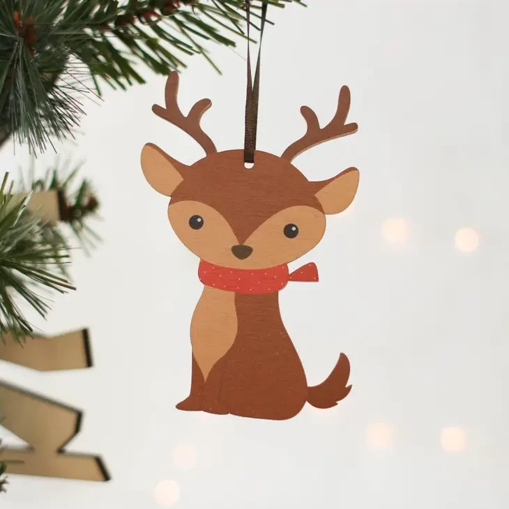 Winter Woodland Animals, Set Of Four Decorations