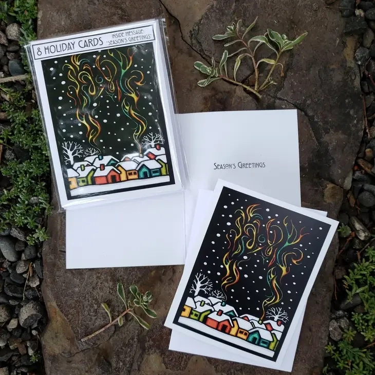 Winter Cabin Packaged Christmas Cards