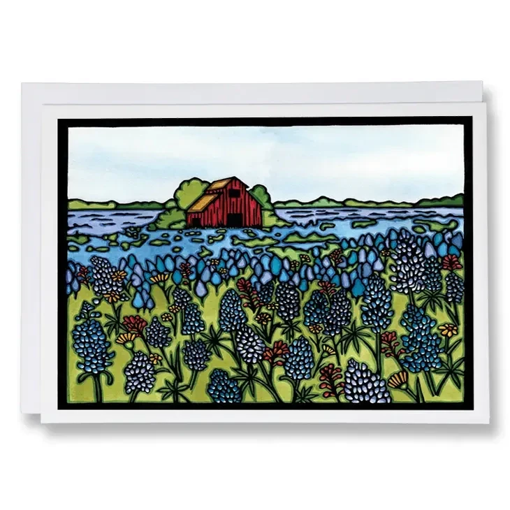 Fields of Blue Greeting Card