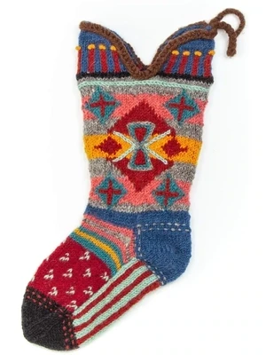 Canyon - Wool Knit Christmas Stocking - Brown