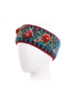 Aubrey - Women's Wool Knit Headband - Teal