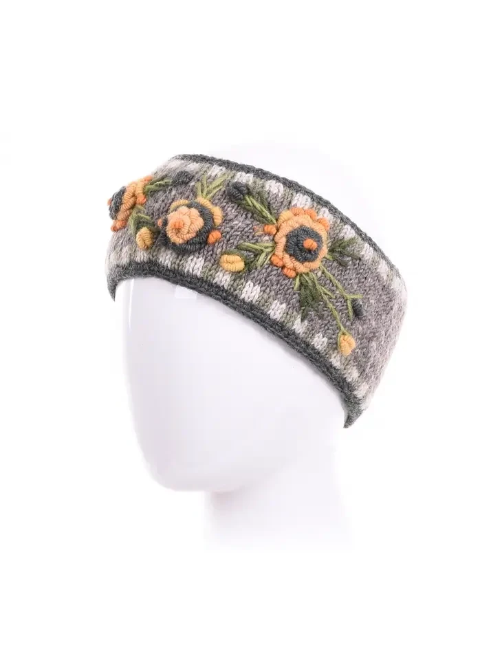 Aubrey - Women's Wool Knit Headband - Grey