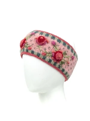 Aubrey - Women's Wool Knit Headband - Begonia