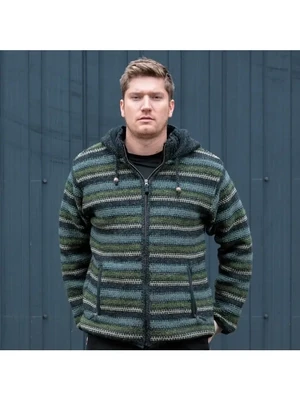 Evan - Men's Wool Knit Sweater - Umber