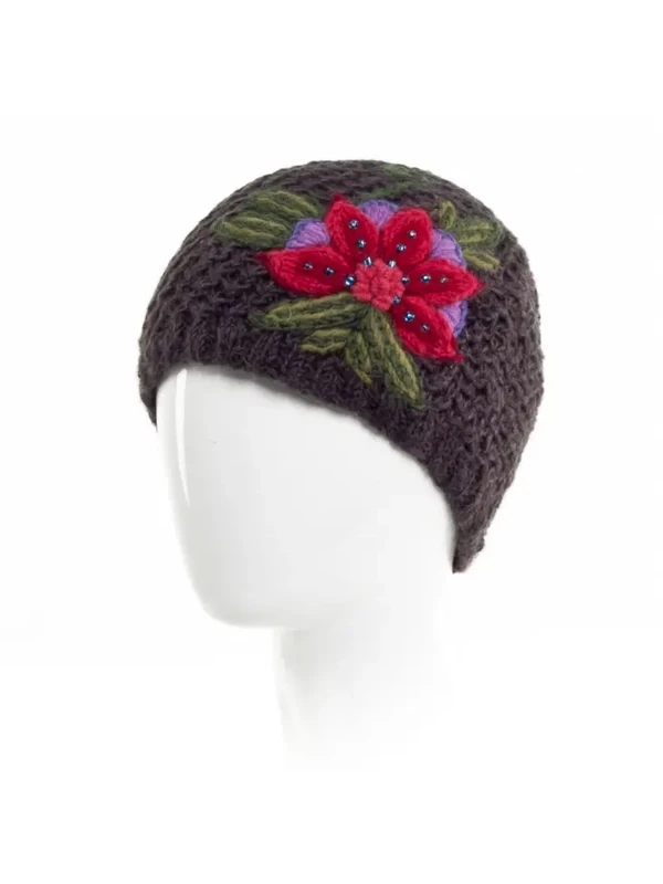 Naomi - Women's Wool Knit Beanie - Grey