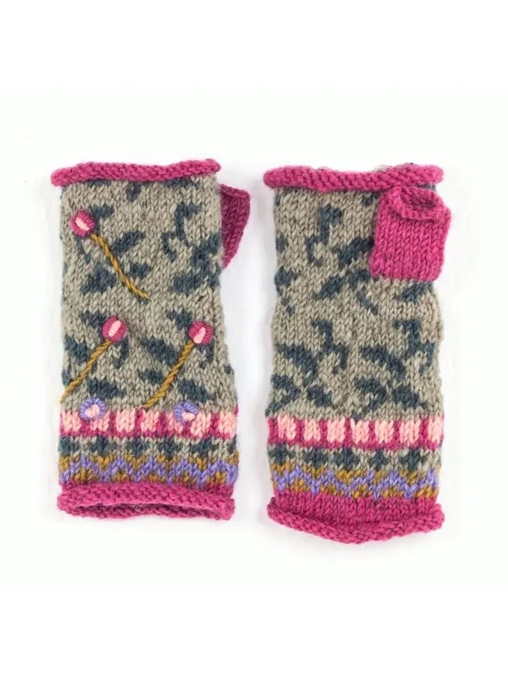 Verbier - Women's Wool Knit Handwarmers - Sage