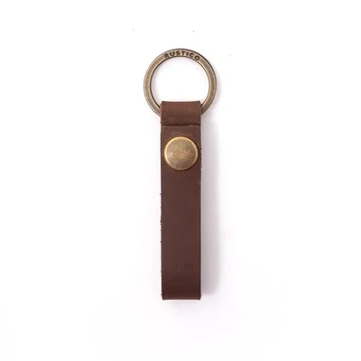 Loop Leather Keychain - Dark Brown