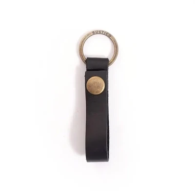 Loop Leather Keychain - Black