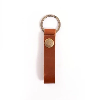 Loop Leather Keychain - Saddle
