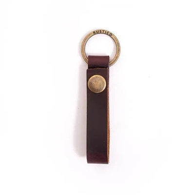Loop Leather Keychain - Burgundy