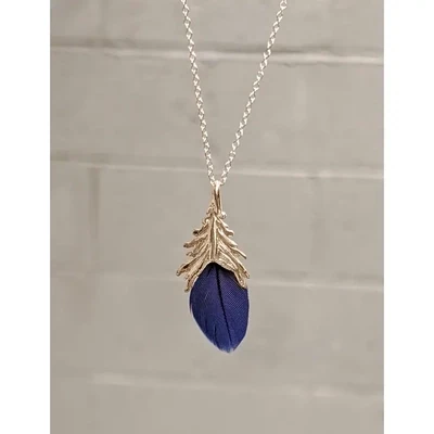 Mini Feather Necklace - Royal