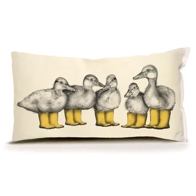Duck with Boots 2 Small Pillow