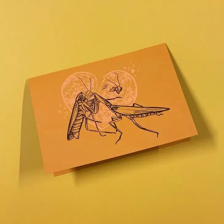 Praying Mantis Love Bugs Card