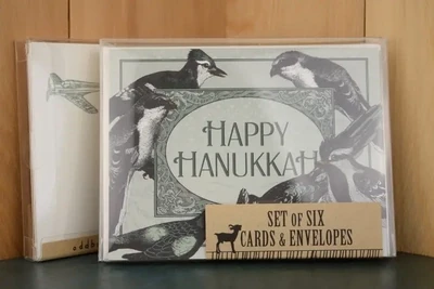 Hanukkah Birds Card - Boxed Set of 6