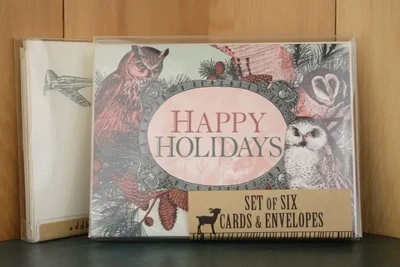 Holiday Owls Card - Boxed Set of 6