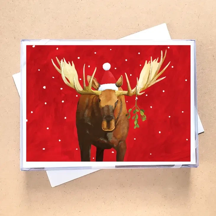 MOOSE BOXED HOLIDAY CARDS - Set of 12
