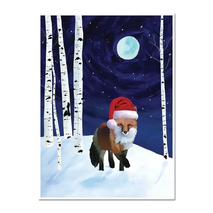 STARLIGHT FOX HOLIDAY CARD