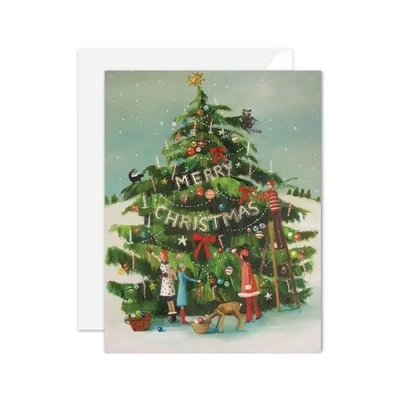 The Peppermint Family Trim The Tree Card - Box Set of 8
