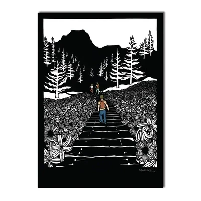 Happy Place Hiking Woods Blank Card