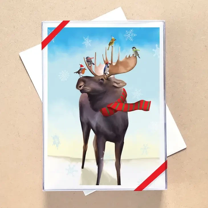 MOOSE TAXI BOXED HOLIDAY CARDS - Set of 12
