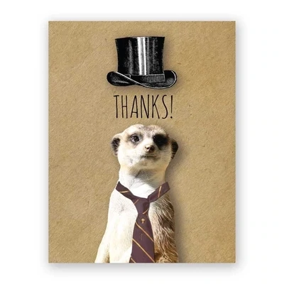 Thank You Meerkat Greeting Card