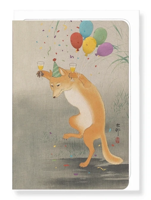 PARTY FOX - Japanese Greeting Card