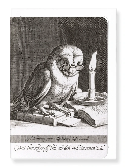 WISE OWL - 1625 - Greeting Card WISE OWL - 1625 - Greeting Card