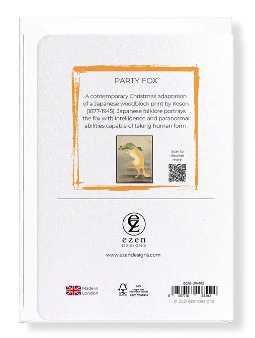PARTY FOX - Japanese Greeting Card