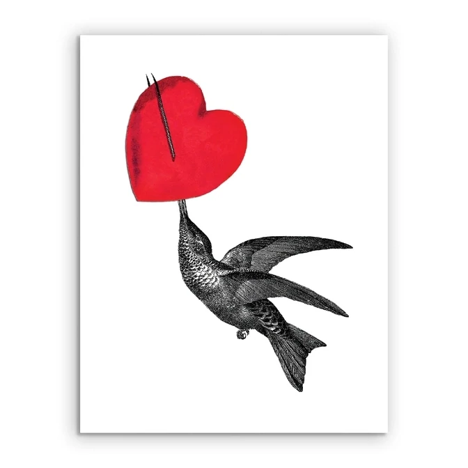 Hummingbird Heart Greeting Card