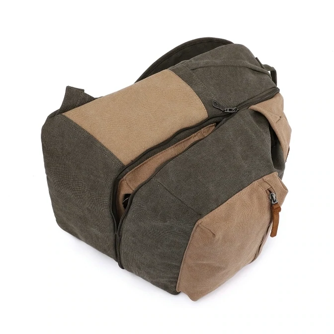 Trail and Tree Double Backpack - Army Green & Khaki