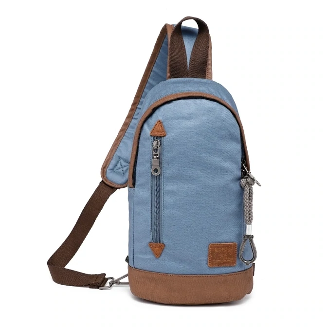 Urban Light Coated Canvas Sling Bag - Denim Blue
