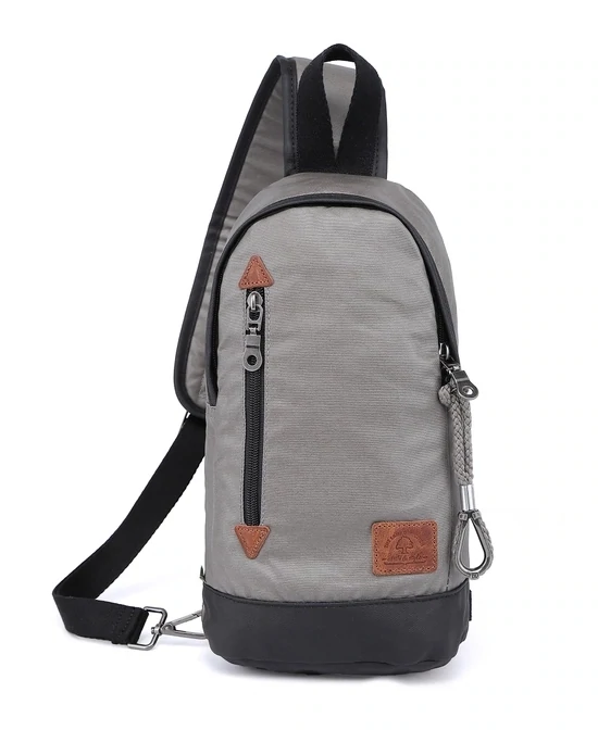 Urban Light Coated Canvas Sling Bag - Grey